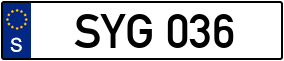 Trailer License Plate